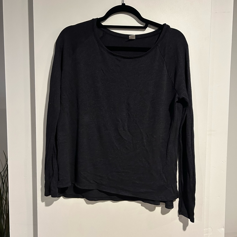 Women's Navy Long Sleeve Top